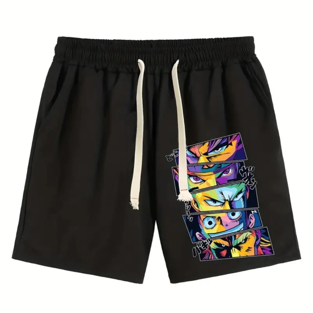 Brand new Black anime one piece men shorts Size XXL (38)